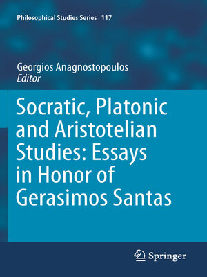cover image of Socratic, Platonic and Aristotelian Studies